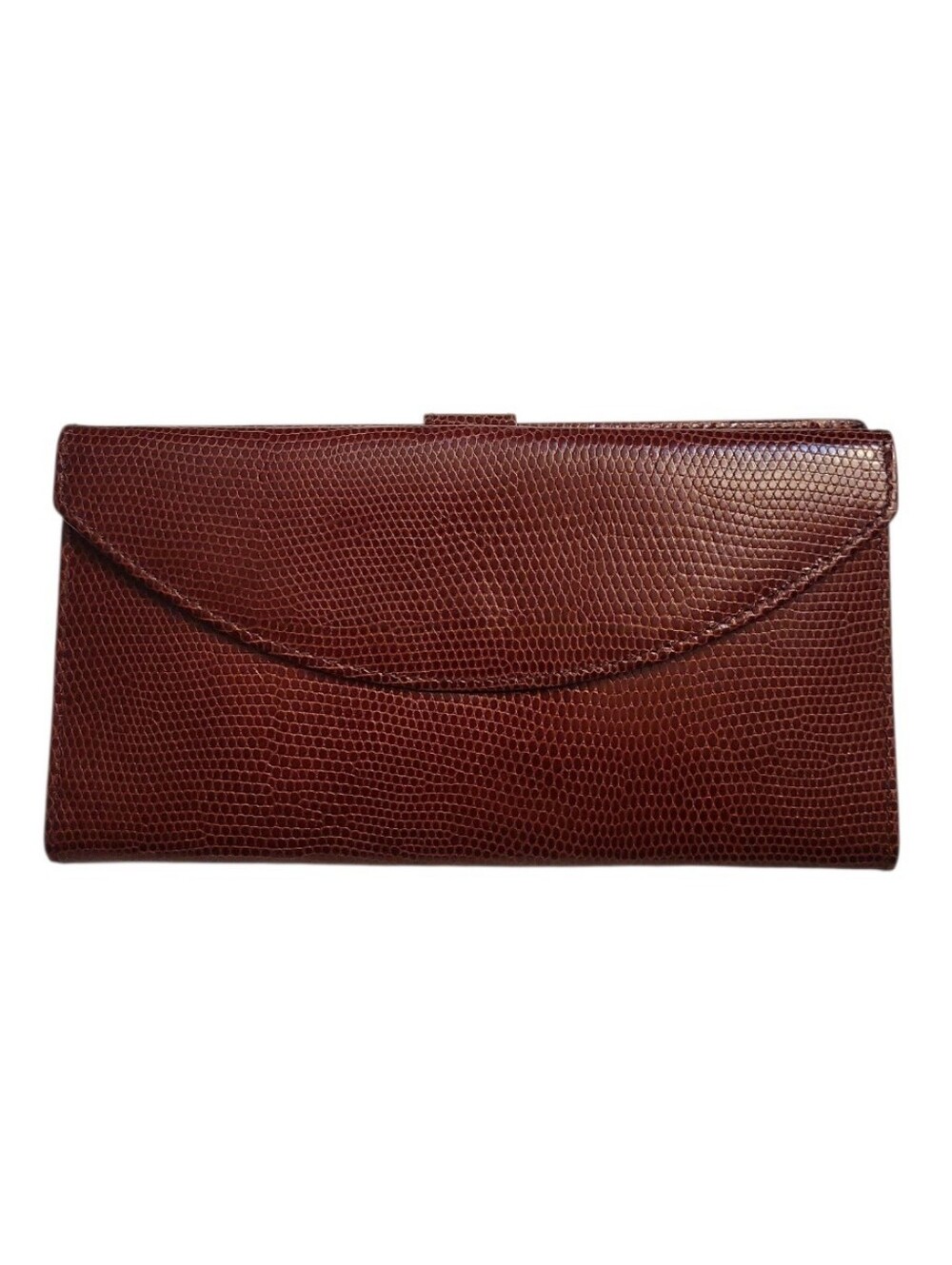 Vintage Saks Fifth Lizard Embossed Continental Wallet